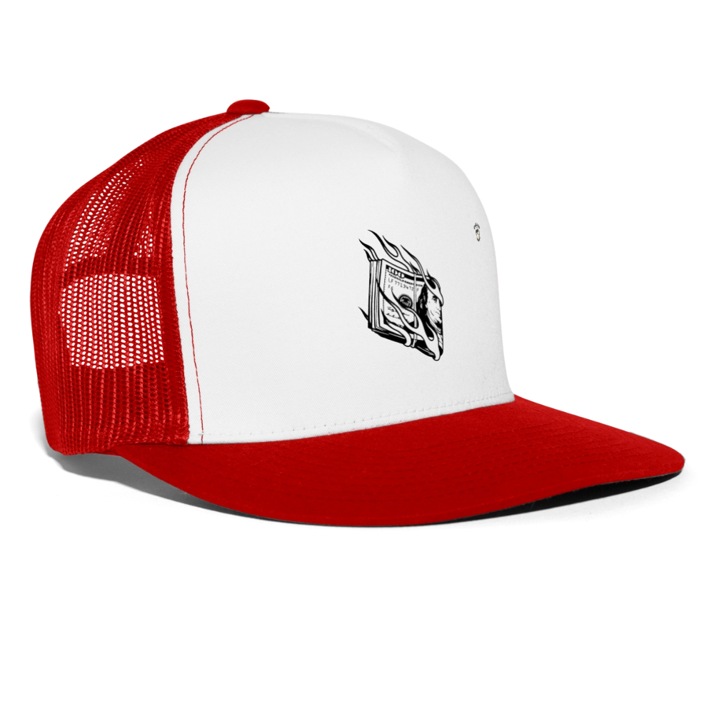 Money Cap – Outfit080 - bianco/rosso