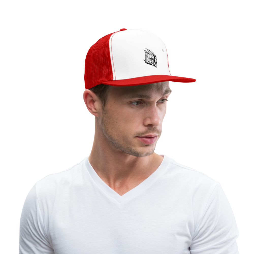 Money Cap – Outfit080 - bianco/rosso