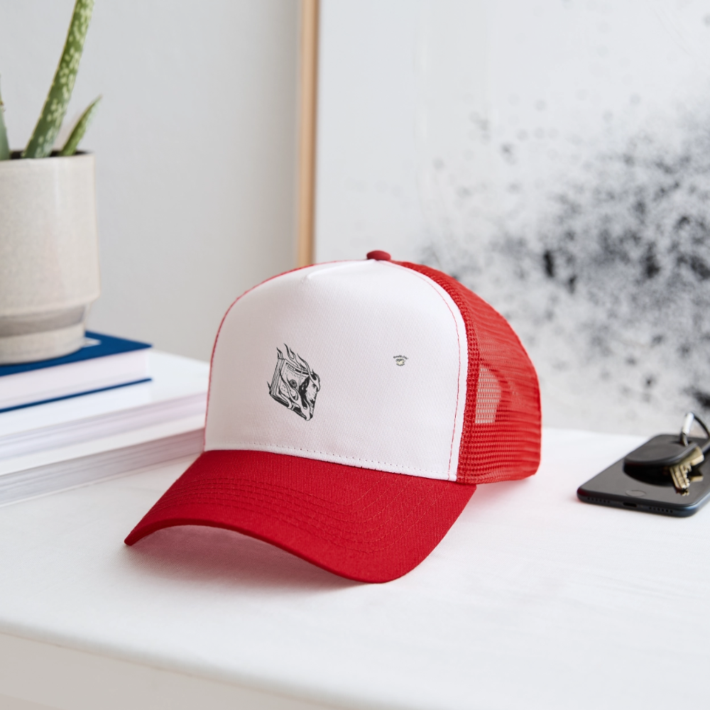 Money Cap – Outfit080 - bianco/rosso